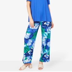 Nina Leonard Floral Wide Leg Pants
